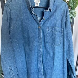 L.L. Bean Women's Blue Cotton Shirt